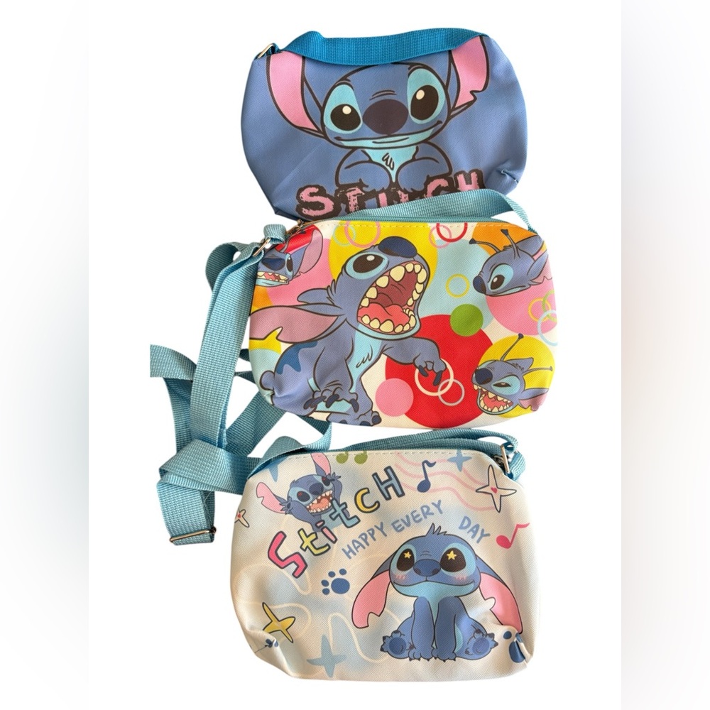 Stitch Kids Crossbody Bag Adjustable Strap Zipper Pouch 6x8